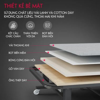 GIƯỜNG GẤP GỌN VĂN PHÒNG CÓ BÁNH XE