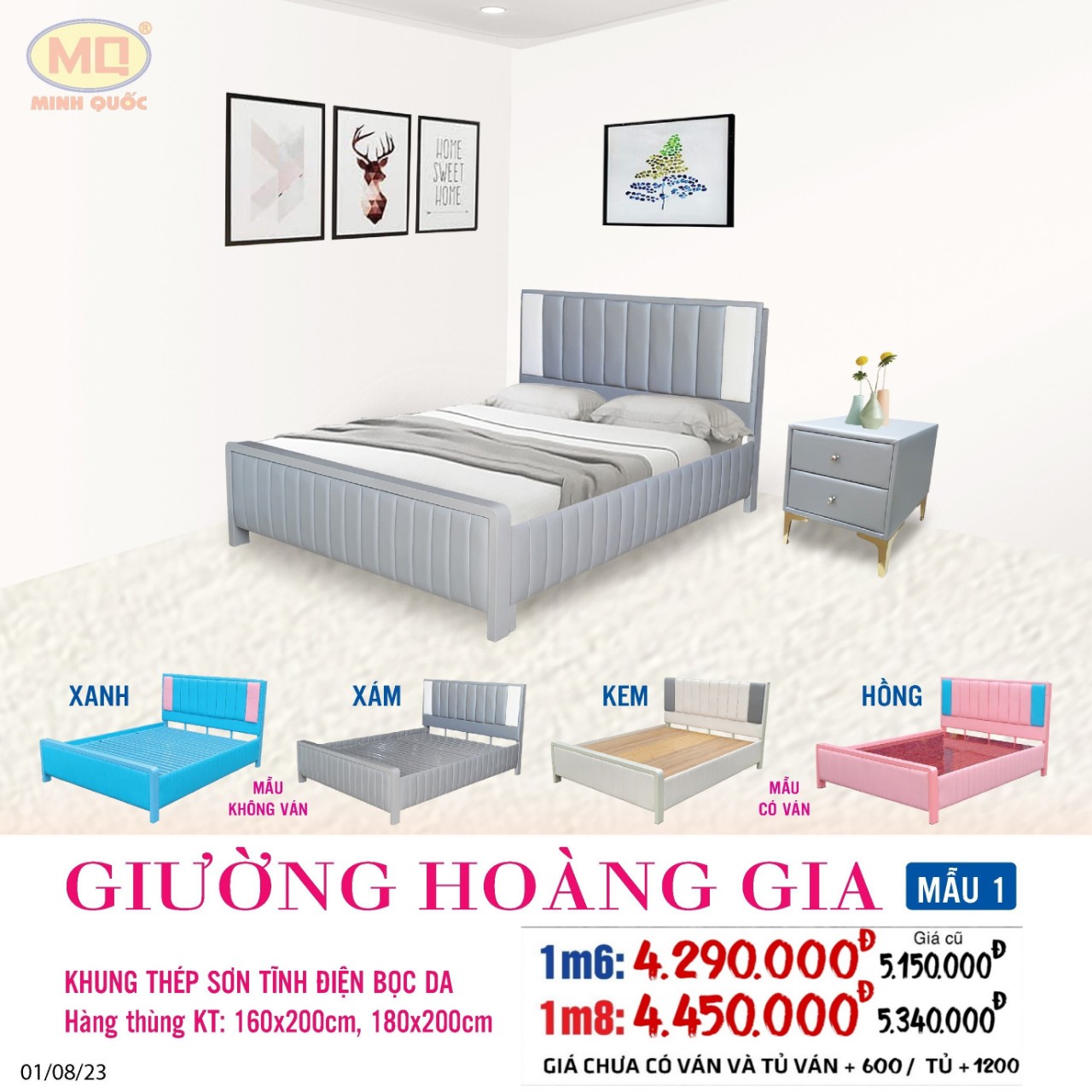 GIƯỜNG BỌC NỆM HOÀNG GIA
