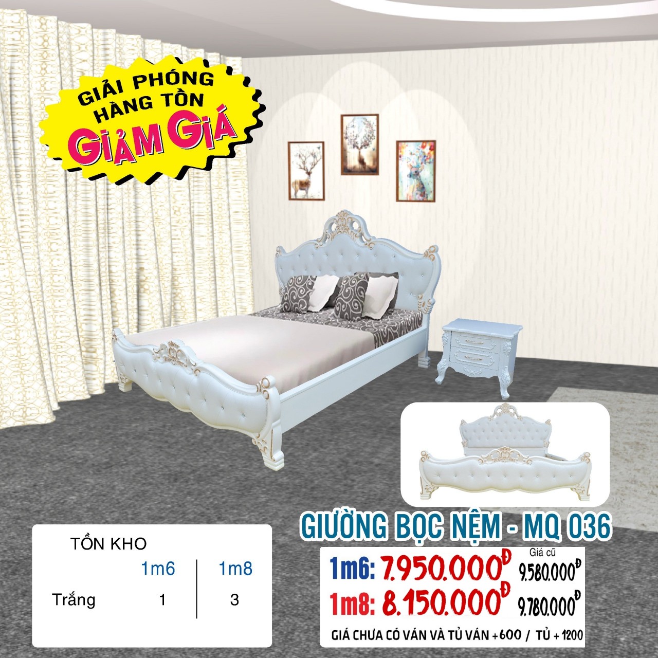 GIƯỜNG BỌC NỆM MQ 36&37&38