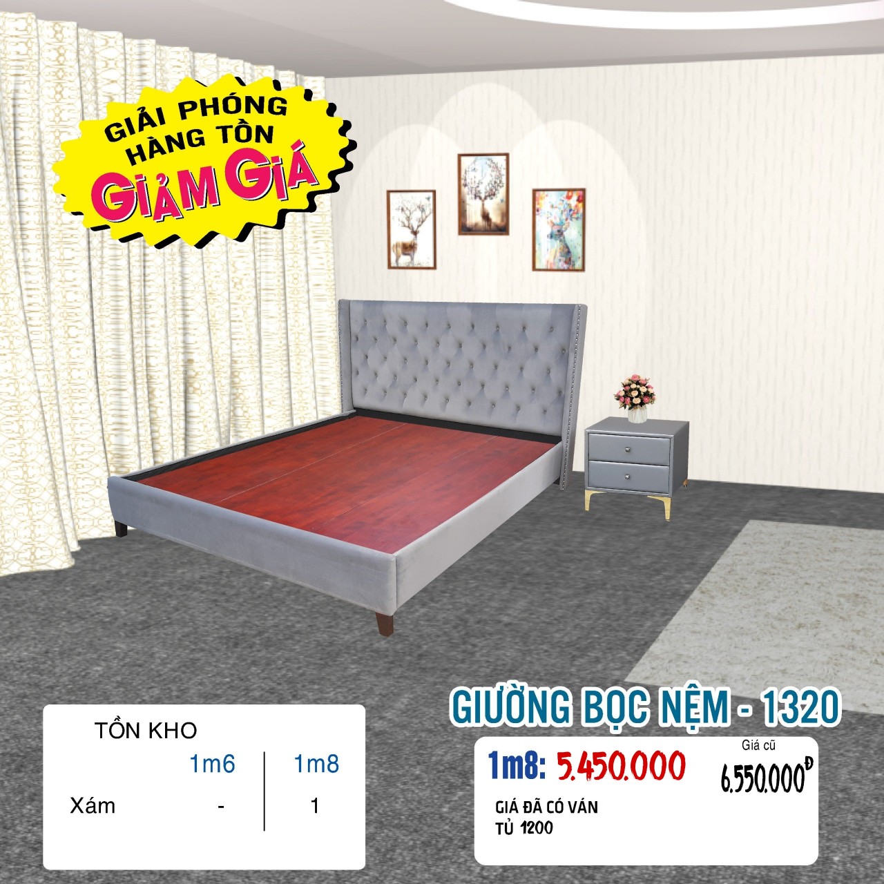 GIƯỜNG BỌC NỆM 1320