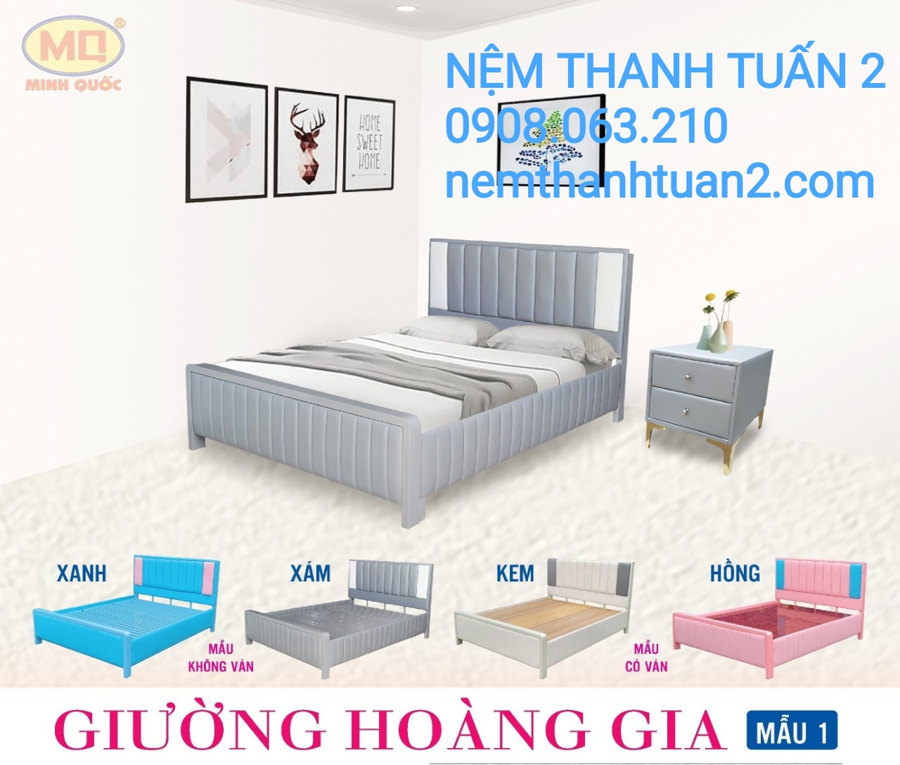GIƯỜNG BỌC NỆM HOÀNG GIA