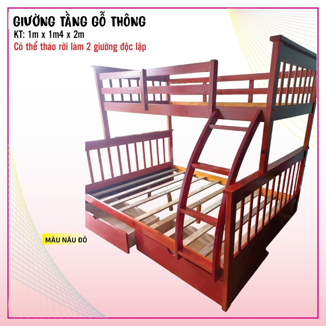 Giường Tầng Gỗ Thông - Sự lựa chọn hoàn hảo cho không gian ngủ